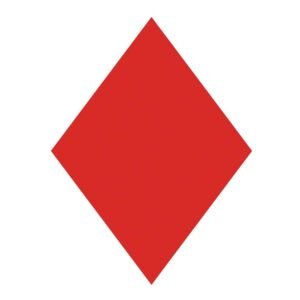 EX1421 rombo rojo vela 24cm